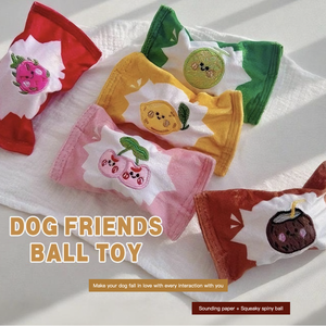 Giocattolo per Cani Coreano a Forma di Caramella, Peluche con Cibo Nascosto, Palla Spinosa con Suono di Carta - Product Image 2