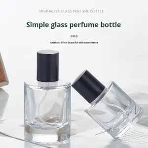 Hot Selling Transparent Glass <b>Perfume</b> <b>Bottle</b> 30ml 50ml 100ml Cylindrical Bayonet Spray <b>Pump</b> Packaging Wholesale - Product Image 2