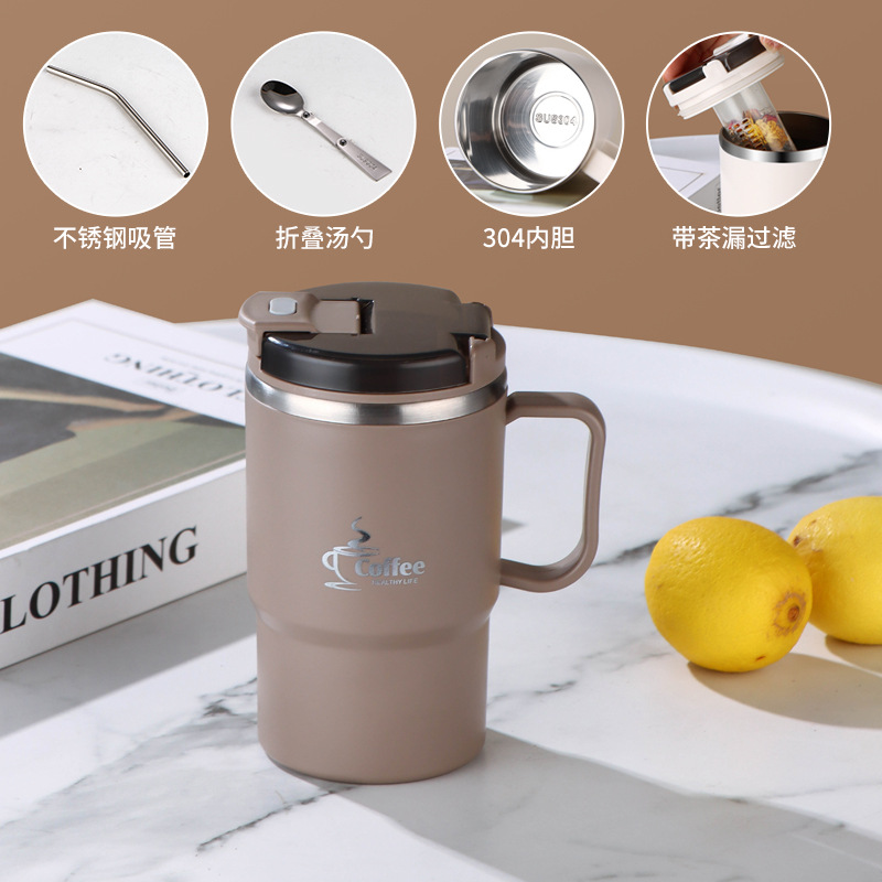 pantalones caqui de alta combinación almacén de té marrón cuchara plegable 304