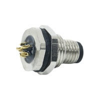 Montaje de Panel PCB IP67, Cable impermeable M8, Conector de toma de Panel trasero