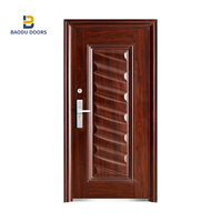 Portes en acier de sécurité, porte d'entrée en métal, porte extérieure, étanche, haute qualité, fabriquées en Chine, portes en acier fabriquées en Chine pour la maison