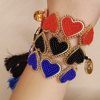 Bracelet tendance 2025 avec breloque cœur, pampille porte-bonheur, perles Miyuki en cuivre, laiton et or, pour femme, homme, couple, bijoux d'amitié, anniversaire
