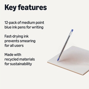 Promotional NOVISON Smooth Writing <b>Ballpoint</b> <b>Pens</b> for Office & School Use Plastic 1.0mm Tip Black/Blue/Red Ink Guangdong Origin - Product Image 2