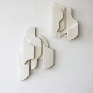 Decoración de Hotel, obra de arte de madera geométrica abstracta grande, pintura 3D Relife, talla de madera, arte de pared de salón