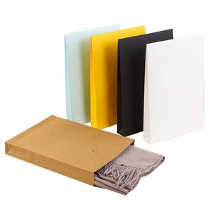 Bolsa de sobres de papel Kraft resellable con cinta doble de comida para llevar con logotipo personalizado con asas planas para enviar ropa - Product Image 5