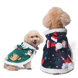 Roupas de cachorro, outono e inverno novo design animal de estimação, moda clássica, manto grosso, macio, veludo com capuz, casacos para cachorro de pelúcia