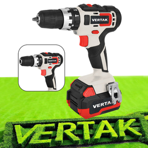 <span class=keywords><strong>Perceuse</strong></span> à main électrique à batterie au lithium Vertak sans fil 20V tournevis multifonctionnel couple 22Nm <span class=keywords><strong>perceuse</strong></span> électrique à double vitesse - Product Image 1