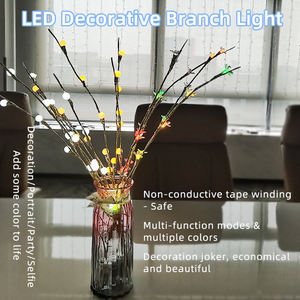 Lumières de Noël à piles en forme de branches de cerisier, lumières LED pour la décoration de la pièce, éclairage de fête - Product Image 5