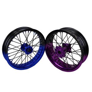 Juego de Ruedas Supermoto de Fábrica OEM 17x3.0 3.5 4.25 4.5 5.0, Kit de Ruedas <span class=keywords><strong>Supermotard</strong></span> Mecanizadas por CNC, Compatible con EXC SXF SX XC 125-<span class=keywords><strong>450</strong></span> 570 - Product Image 3