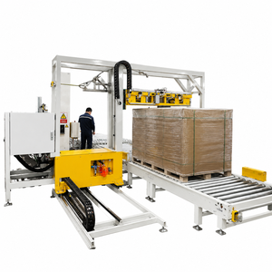Système de cerclage industriel en ligne pour palettes, machine de cerclage de palettes pour ligne de production continue de cartons finis - Product Image 2