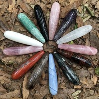 Varita de Masaje de Amatista Natural, Varita Grande de Cristal, Masaje Artificial Tallado a Mano para Mujeres