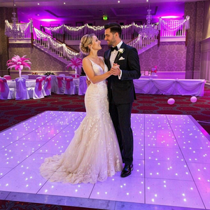 Homei 16*16FT Prix d'usine Homei Piste de danse LED Starlit pour mariage, discothèque, fête, couleur blanche, piste de danse LED portable en acrylique - Product Image 1