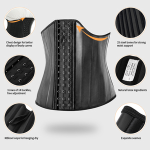 KSQ – gaine de taille en Latex pour femmes, 25 pièces en acier, Corset d'entraînement pour la perte de poids - Product Image 6
