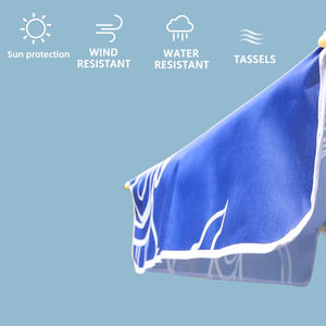 מטרייה uf50 יוקרתי שכבות כפויה חוף שמש עם צלעות פיברגלס (oct-budlux) - Product Image 2