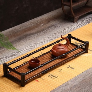 Bamboo Tea <b>Tray</b> Rectangular Foldable Collapsible <b>Large</b> For Tableware Traditional Chinese Design - Product Image 4