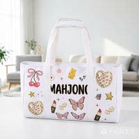 Sac de Mahjong Moderne Facile à Transporter, 3 Pièces, Trousse de Toilette de Voyage, Portable, Résistant à l'Eau