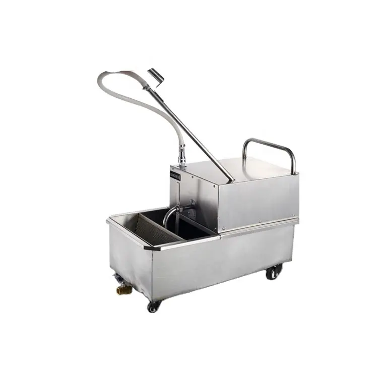 Stainless Steel Cooking Restaurant Used Deep Fryer Oil Filter Cart Machine