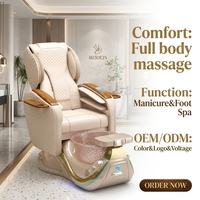 Fauteuils de pédicure réglables MOOLIN Premium avec massage, mobilier de salon de manucure, fauteuil spa pour les pieds avec hydromassage et massage intégré