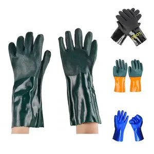 Long Sleeve Pvc Chemical Resistant Protective Safety Work Gloves
