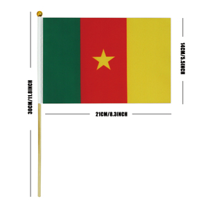 Impresión digital personalizada Camerún Country Stick Bandera de mano para deportes - Product Image 2