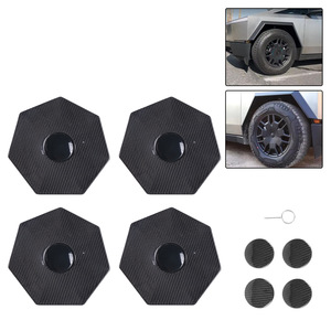 Cache-moyeu de roue en fibre de carbone pour Tesla Cybertruck, design hexagonal 190 mm, pièce de rechange pour mise à niveau - Product Image 3