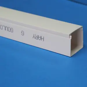 Full size 20x10mm 15x10mm 16x25mm 50x100mm Plastic cable duct electrical industrial pvc maxi trunking China Manufacturer