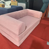 Canapé modulaire sans cadre pour salon, canapé-lit en éponge sans armature, housse en velours carrée moderne, canapé écologique
