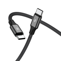 100% Câble USB d'inspection complète Aluminium tressé Type C à Type C Câble USB vers Usb C
