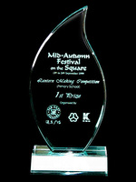Individuelle Laser-Auszeichnung mit Gravur auf Sockel Sternförmige Klare Acryl-Trophäen Angepasstes Logo Metallmedaillen Kundenspezifische Designs & Plaketten