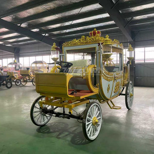 Chariot Royal ZOWN à rayons blancs et moyeu doré pour le transport de passagers touristiques dans les manoirs et les jardins - Product Image 4