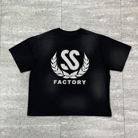 Fabricants de vêtements personnalisés, impression sérigraphique, t-shirt lourd, surdimensionné, ample, t-shirt délavé à l'acide, délavé au soleil, pour hommes