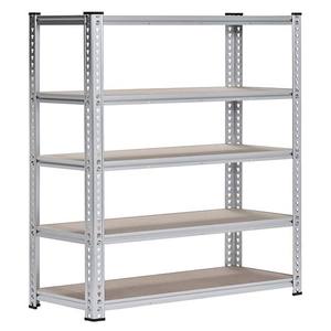 Étagère de rangement légère à 5 couches de <span class=keywords><strong>style</strong></span> américain étagère à <span class=keywords><strong>angle</strong></span> fendu en acier étagère en fer entrepôt de stockage étagère à rivet sans bouchon - Product Image 1