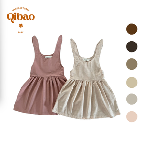 ชุดเดรสสำหรับผู้หญิงผ้าลินินผ้าฝ้ายระบายอากาศยาวถึงเข่าแขนสั้นดีไซน์หวานมี<span class=keywords><strong>สาย</strong></span>คล้องไหล่ดีไซน์หวานสำหรับฤดูร้อน - Product Image 1