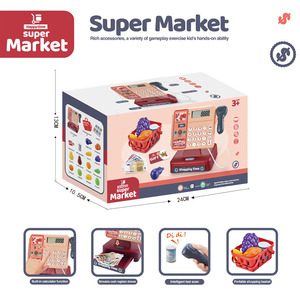 <span class=keywords><strong>Caja</strong></span> <span class=keywords><strong>Registradora</strong></span> de Supermercado en Oferta con Accesorios Completos para Niños, Juego de Simulación de Compras Divertidas - Product Image 6