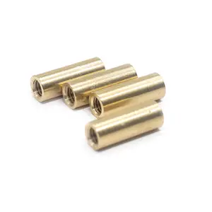 Factory Custom CNC Machining Brass Fasteners Pins Nuts CNC Lathe Brass Pins Nuts