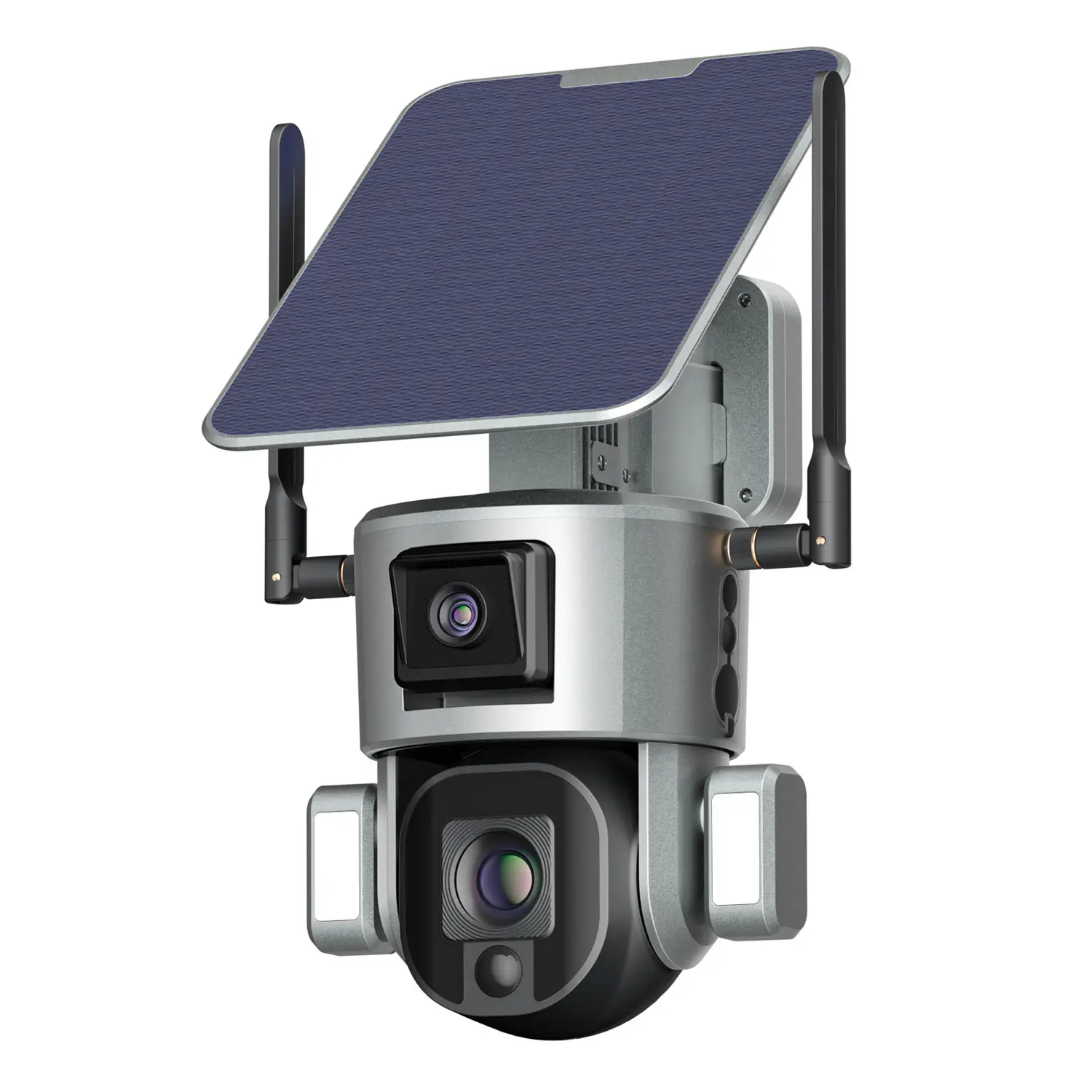 4MP+4MP HD Dual Lens 4X 10X Solar Camera Wifi /4G Surveillance Wireless Outdoor Battery Floodlight PTZ RIR Cam CCTV Long Standby