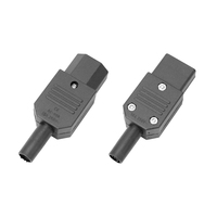 Conector de Entrada de Corriente CA IEC C13, 10A 250V, Enchufe de 3 Pines, Portafusibles, Carcasa Rectangular de Nailon, Contactos de Cobre, Adaptador