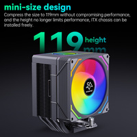 Radiateur de refroidissement CPU SNOWMAN, refroidisseur de processeur d'ordinateur, 6 caloducs, 5V 3PIN ARGB, LGA2011 1700 1200, refroidisseur d'air pour processeur