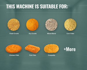Machine à paner industrielle automatique en SUS304 pour nuggets de <span class=keywords><strong>poulet</strong></span>, galettes de viande et filets de poisson CMK-GK600 - Product Image 2