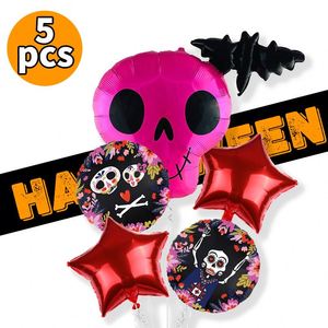 Happy Theme Party <b>Decoration</b> Halloween Foil Black Cat Zombie Head Shape 5Pcs/Set <b>Balloon</b> - Product Image 4