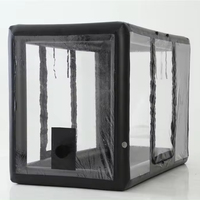 Cabine gonflable extérieure de tente de lavage de voiture de vente superbe avec le garage gonflable de tente de bulle de couverture de voiture de ventilateur