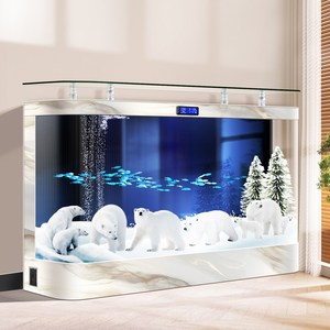 Aquarium en verre flottant sur pied <span class=keywords><strong>extra</strong></span> <span class=keywords><strong>large</strong></span> avec design monobloc pour salon - Product Image 4