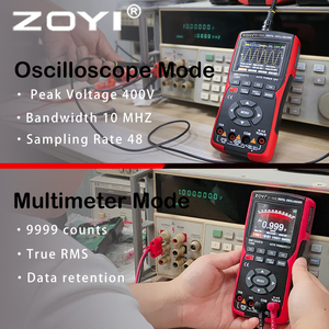 Osciloscópio <span class=keywords><strong>Digital</strong></span> Automotivo Portátil ZOYI ZT-702S 2 em 1 Multímetro de Canal Único 10MHz Largura de Banda 64Kbyte Comprimento de Registro - Product Image 6