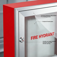 Boîte à hydrant d'incendie en alliage d'aluminium de taille standard pour la protection incendie, 1200x700x240mm