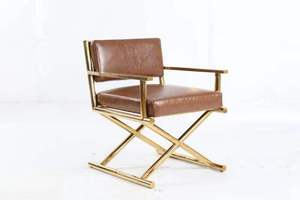 Mid-Century Accent <strong>Arm</strong> <strong>Chair</strong> Velvet <strong>Single</strong> Living Room Lounge <strong>Chair</strong> with Metal Frame in Gold Finishing - Product Image 6