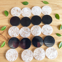 Tranches de cristal de quartz blanc naturel rondes, cabochons, spécimens de cristal de roche pour la fabrication de bijoux, pendentifs DIY, ReikiHealing