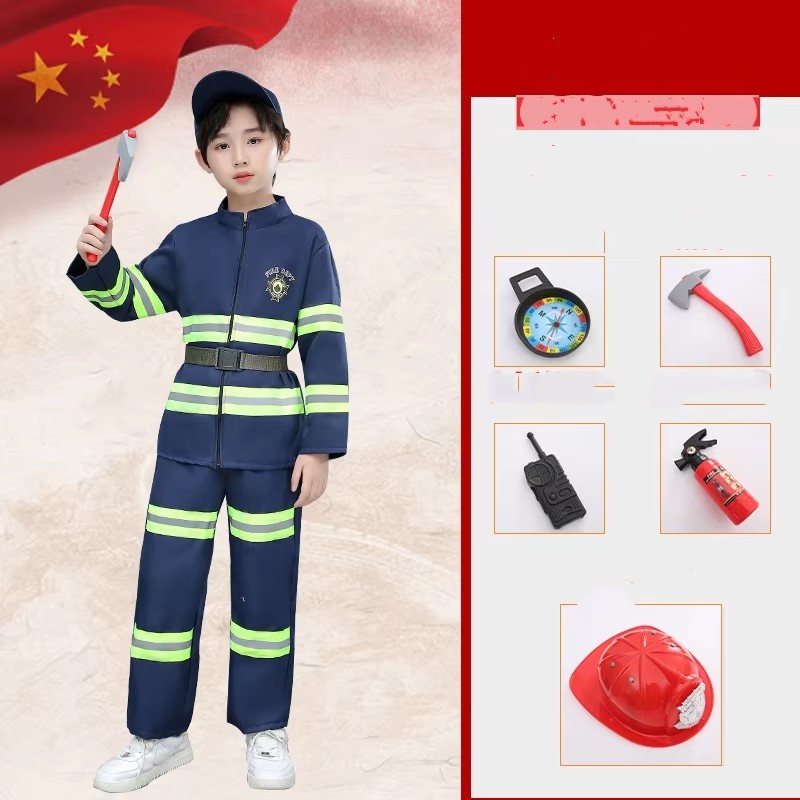 Azul (abrigo+pantalones+cinturón+accesorios)