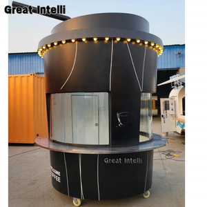 Quiosco Móvil Portátil de Tamaño Pequeño para Venta de Comida Callejera con Forma de Taza de Té con Leche para Bebidas de Café y Helados - Product Image 2