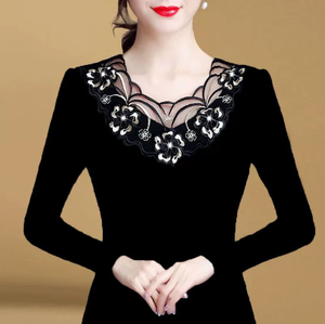 Dames Tops Herfst/Winter Lange Mouw Dames Kanten <span class=keywords><strong>Blouse</strong></span> - Product Image 1