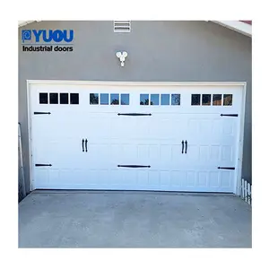 ประตูโรงรถแบบกลิ้งแนวตั้งสำหรับบ้านแผงแซนวิช PU สำหรับใช้ในครัวเรือน
